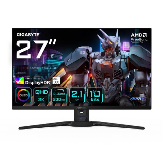 Obrázok pre GIGABYTE AORUS FO27Q5P počítačový monitor 68,6 cm (27") 2560 x 1440 px Quad HD QD-OLED Černá