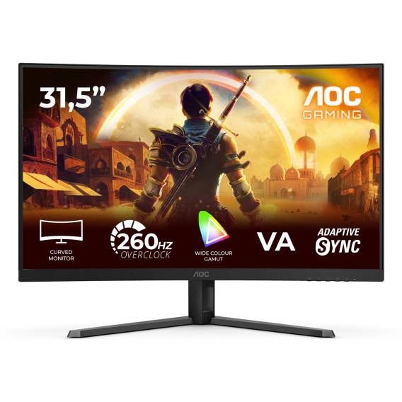 Obrázok pre AOC G4 C32G42ZE počítačový monitor 80 cm (31.5") 1920 x 1080 px Full HD LED Černá, Červená