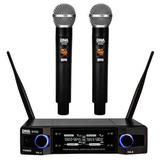Obrázok pre DNA Professional DVS2 - bezdrátový mikrofon, 2 ruční vysílače + základna (560–590 MHz)