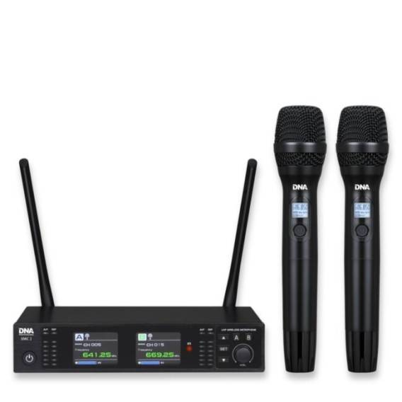 Obrázok pre DNA Professional XMIC 2 - bezdrátová dvojitá sada: 2 ruční mikrofony + přijímač (518–542 MHz)