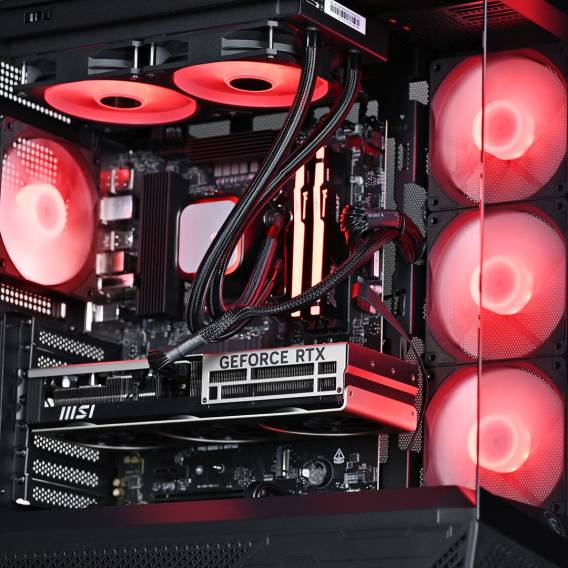 Obrázok pre Actina 5901443440277 PC Intel Core Ultra 7 265KF 32 GB DDR5-SDRAM 2 TB SSD NVIDIA GeForce RTX 5080 Windows 11 Home Midi Tower Černá