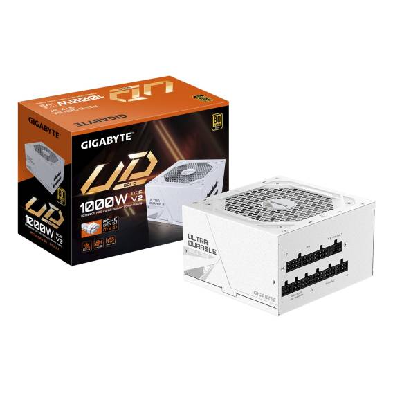 Obrázok pre GIGABYTE UD1000GM PG5 V2 ICE napájecí zdroj 1000 W 20+4 pin ATX ATX Bílá