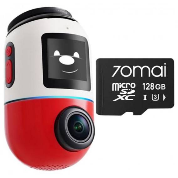 Obrázok pre Wideorejestrator 70mai X800 Omni 4K/GPS/WiFi czerwony + karta SD 70mai 128GB