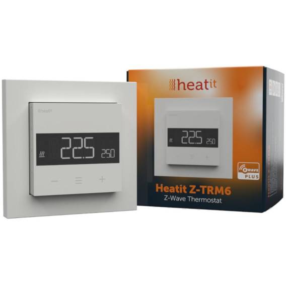Obrázok pre Termostat Heatit Z-TRM6 White RAL 9003 Z-Wave Thermostat 3600W 16A 868,4 Mhz