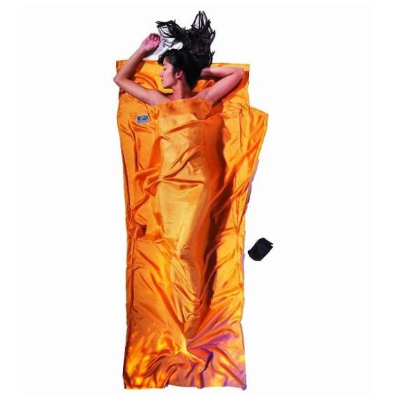 Obrázok pre Vložka do spacího pytle Cocoon TravelSheet Silk, žlutá barva „sunset“