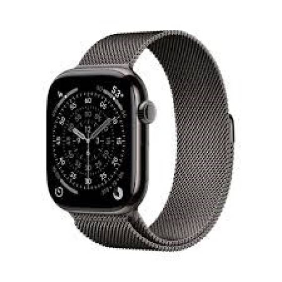 Obrázok pre Apple Watch Series 11Â GPS + Cellular 46mmÂ Slate Titanium Case with Slate Milanese Loop - M/L