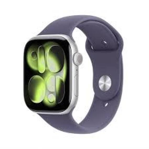 Obrázok pre Apple Watch Series 11Â GPS + Cellular 46mm Silver Aluminium Case with Purple Fog Sport Band - M/L