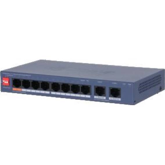 Obrázok pre Dahua Technology CS4010-8ET2GT-60 síťový přepínač Řízený L2 Gigabit Ethernet (10/100/1000) Podpora napájení po Ethernetu (PoE) Modrá