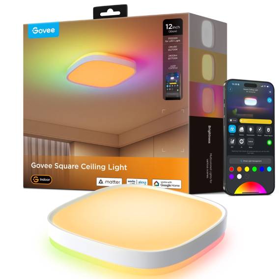 Obrázok pre Govee 30cm RGBWW + RGBIC Smart Chytré stropní světlo Wi-Fi/Bluetooth 28 W