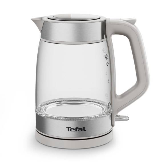 Obrázok pre Tefal Glass Kettle KI605B30 elektrická konvice 1,7 l 2200 W Šedá, Stříbrná, Průhledná