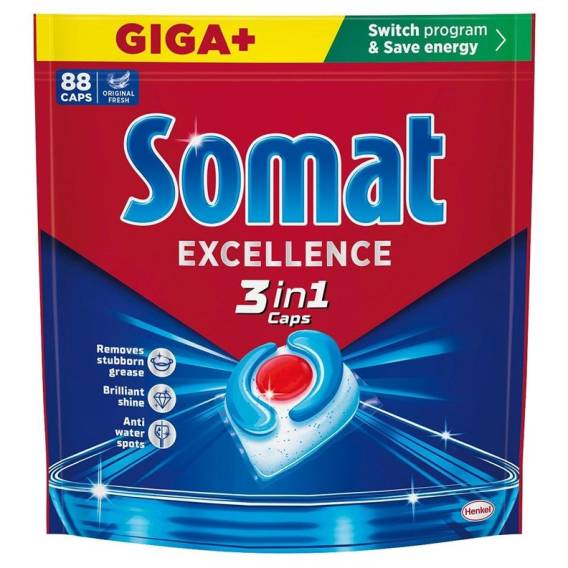 Obrázok pre DISHWASHER CAPSULES SOMAT 3IN1 88 PCS