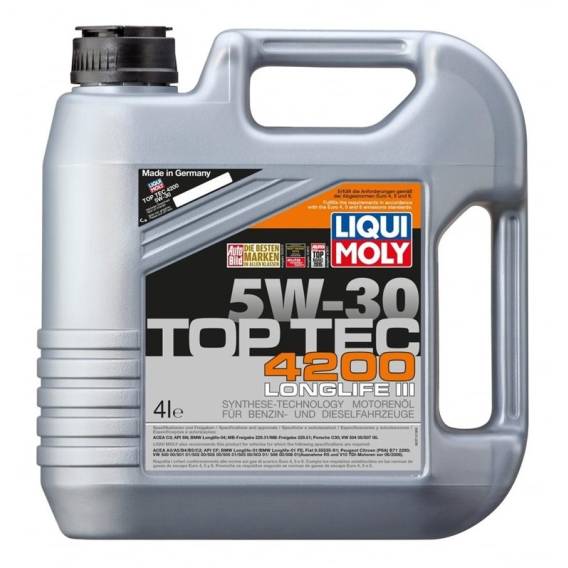 Obrázok pre ENGINE OIL LIQUI MOLY TOP TEC 5W30. 4 L