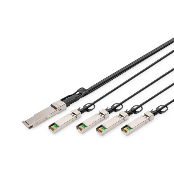 Obrázok pre Digitus DN-81321 InfiniBand a optický kabel 1 m QSFP+ 4x SFP+ Černá