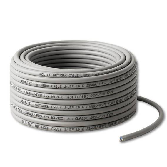 Obrázok pre Qoltec 54560 UTP patchcord kabel | MěděnýCu | CAT6 | Vysokorychlostní 1Gb/s | LAN | 100m | Šedý