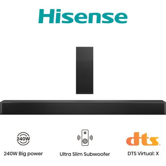 Obrázok pre Hisense HS2100 Černá 2.1 kanály/kanálů 240 W
