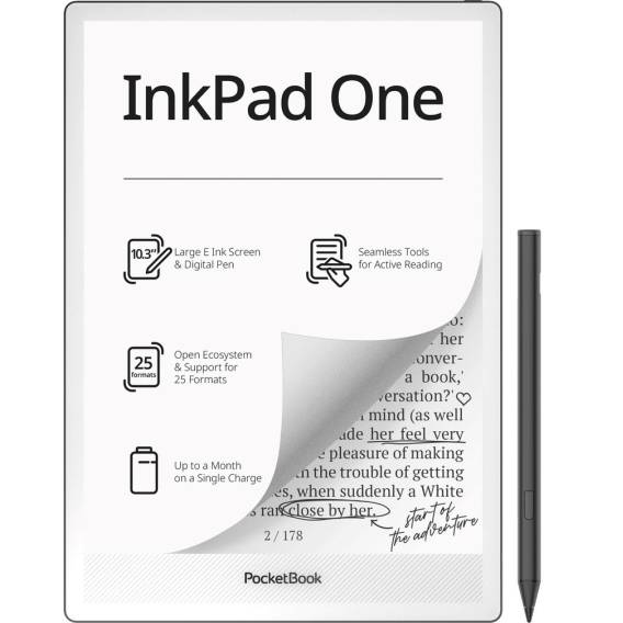 Obrázok pre Čtečka elektronických knih PocketBook InkPad One 1030, 10,3", E-ink Mobius, 32 GB, Wi-Fi, matná černá