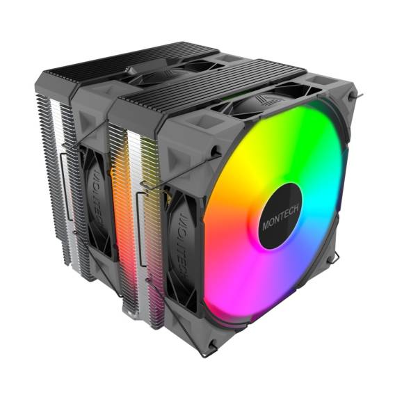 Obrázok pre Montech NX600 ARGB Procesor Vzduchový chladič 12 cm Černá 1 kusů