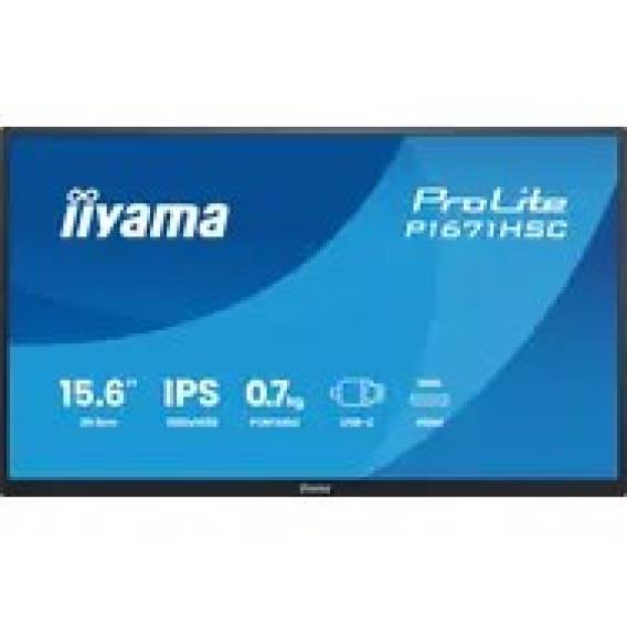 Obrázok pre iiyama ProLite P1671HSC-B1 počítačový monitor 39,6 cm (15.6") 1920 x 1080 px Full HD LED Černá