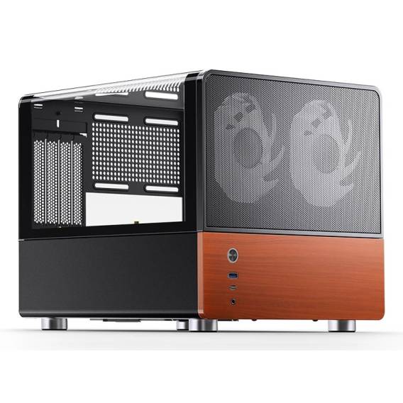 Obrázok pre Jonsbo V12 BLACK computer case Black, Wood