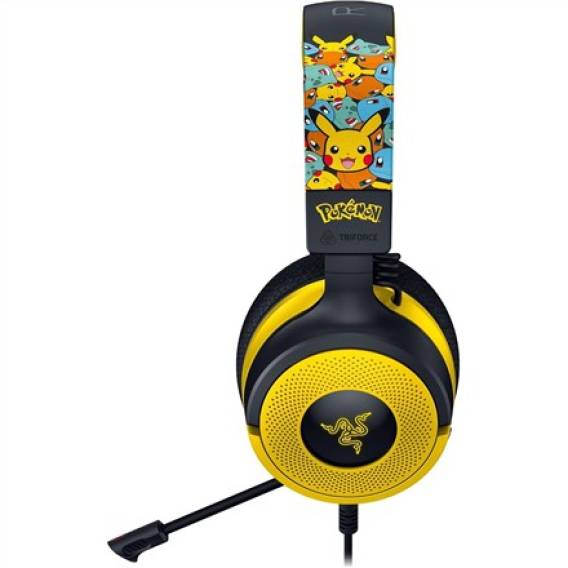 Obrázok pre Razer Kraken V4 X Pokemon Sluchátka s mikrofonem Kabel Přes hlavu Hraní USB Type-C / USB Type-A Černá, Žlutá