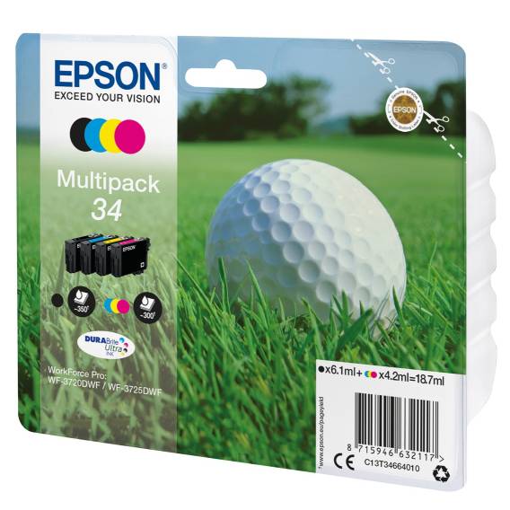 Obrázok pre Epson Golf ball Multipack 4-colours 34 DURABrite Ultra Ink
