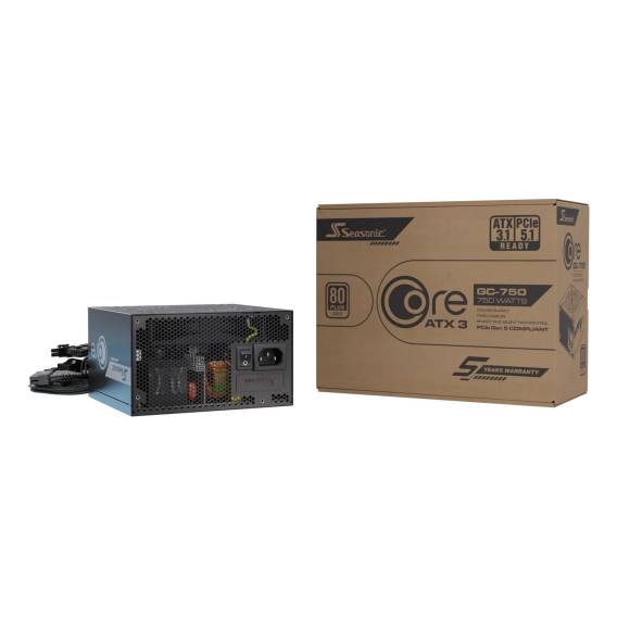 Obrázok pre Seasonic CORE GC-750 ATX 3.1 napájecí zdroj 750 W 20+4 pin ATX Černá