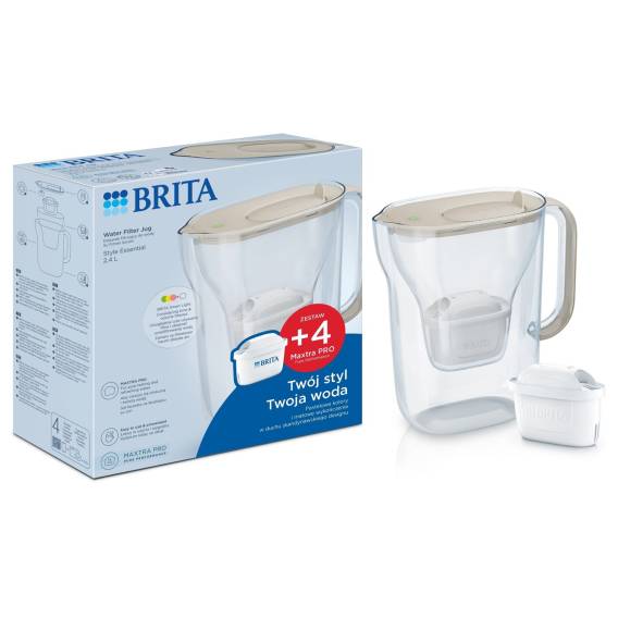 Obrázok pre Filtrační konvice Brita Style Essential + 4 filtrační vložky Maxtra Pro Pure Performance (písková)
