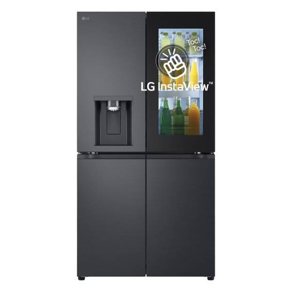 Obrázok pre LG InstaView GMG960EVJE lednice s mrazničkou (vedle sebe) Stojací 638 l Černá