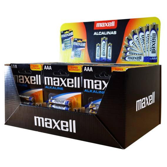 Obrázok pre Baterie Maxell Alkaline LR03 AAA, balení po 4 ks (30 blistrových balení/120 ks baterií)