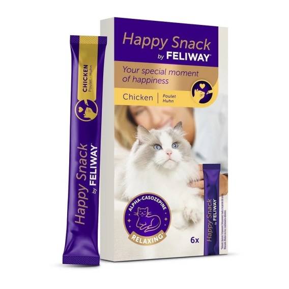 Obrázok pre CEVA Feliway Happy snack Chicken - pamlsek pro kočky - 6x15g
