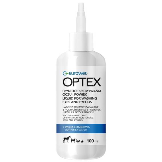Obrázok pre EUROWET Optex - tekutina na výplach očí pro psy a kočky - 100 ml