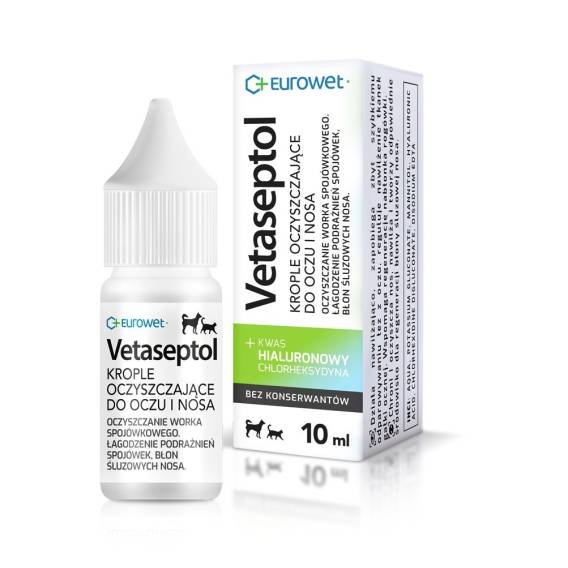 Obrázok pre EUROWET Vetaseptol - čisticí kapky na oči a nos pro psy a kočky - 10 ml
