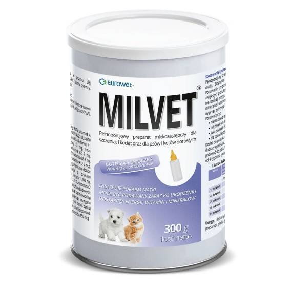 Obrázok pre EUROWET Milvet - náhradní mléko pro psy a kočky - 300 g