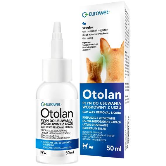 Obrázok pre EUROWET Otolan - tekutý přípravek na odstraňování ušního mazu pro psy a kočky - 50 ml