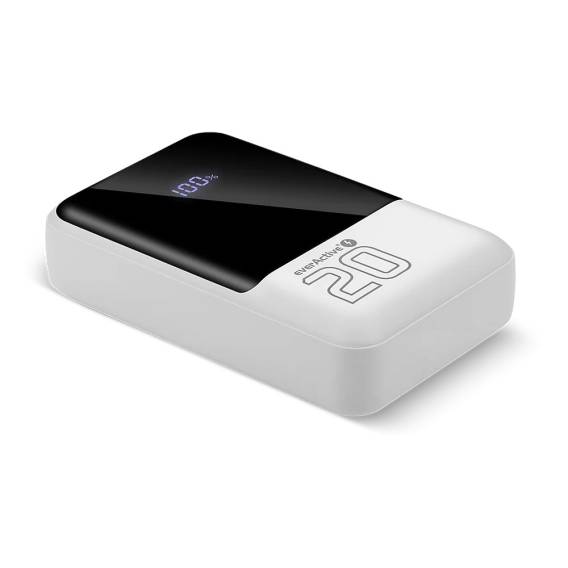 Obrázok pre Powerbanka 10 000 mAh, 2× USB, 1× USB-C 22,5 W, QC4+, LCD displej, bílá