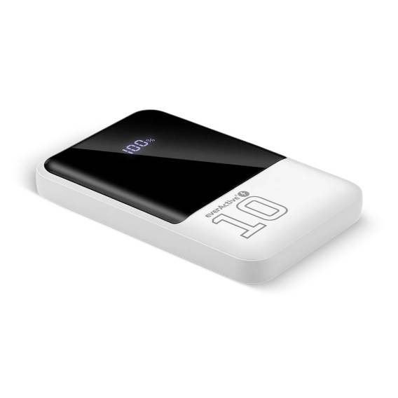 Obrázok pre Powerbanka 10 000 mAh, 2× USB, 1× USB-C 22,5 W, QC4+, LCD displej, bílá