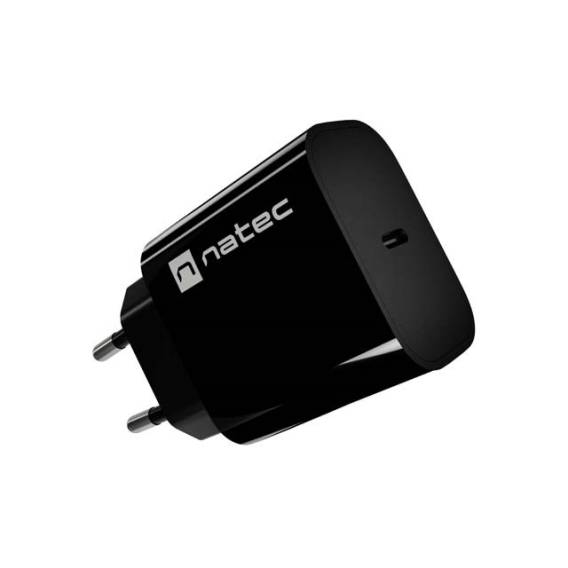 Obrázok pre SÍŤOVÁ NABÍJEČKA NATEC RIBERA 1X USB-C 20W ČERNÁ