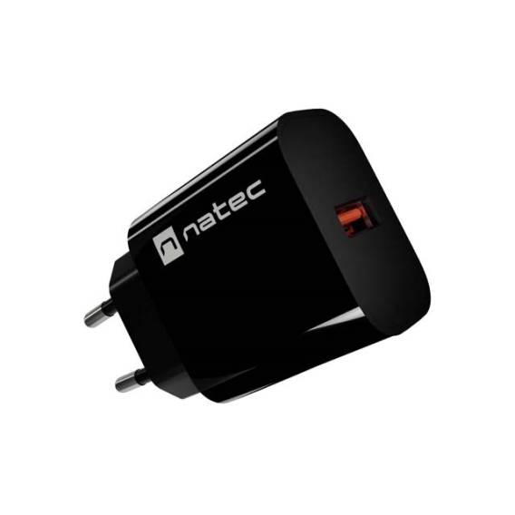 Obrázok pre SÍŤOVÁ NABÍJEČKA NATEC RIBERA 1X USB-A 18W ČERNÁ