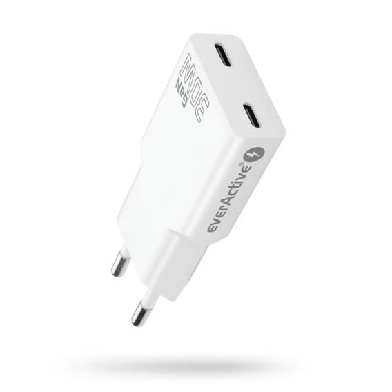 Obrázok pre Síťová nabíječka 2× USB-C Quick Charge 4+ 30 W SUPER SLIM bílá