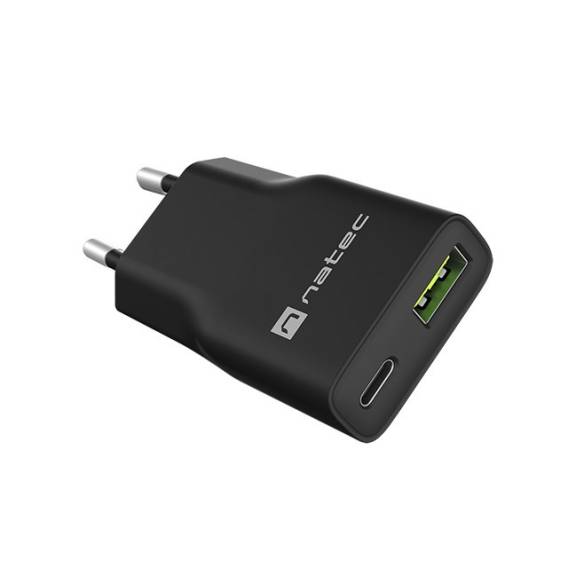 Obrázok pre NATEC NUC-2377 nabíječka na PDA/mobilní telefon Univerzální Černá AC Rychlé nabíjení Vnitřní