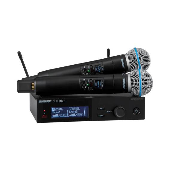 Obrázok pre Shure SLXD24D+E/B58-G65 - dvojitý digitální bezdrátový systém se dvěma vysílači/mikrofony „do ruky“ (470 - 606 MHz)