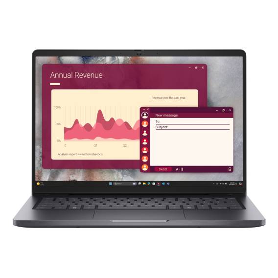 Obrázok pre DELL Pro 14 PC14250 Intel Core 7 150U Laptop 35,6 cm (14") Full HD+ 16 GB DDR5-SDRAM 512 GB SSD Wi-Fi 6E (802.11ax) Windows 11 Pro Černá