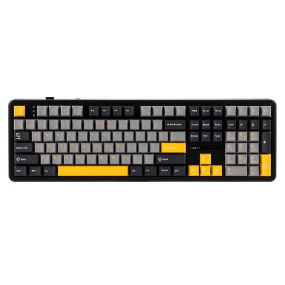Obrázok pre Klávesnice Gasket F108 šedá+oranžová+tmavě šedá s přepínači Volcano RGB AULA