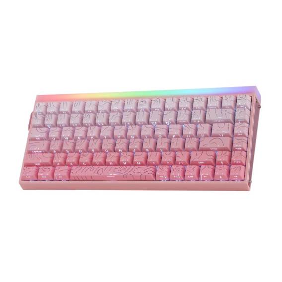 Obrázok pre Klávesnice typu gasket HERO84 HE PINK+Gradient+Contour s přepínači Dragon King RGB AULA