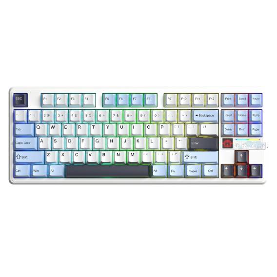Obrázok pre Klávesnice AULA Gasket F87 Pro V2 Glacier Blue Star Vector RGB