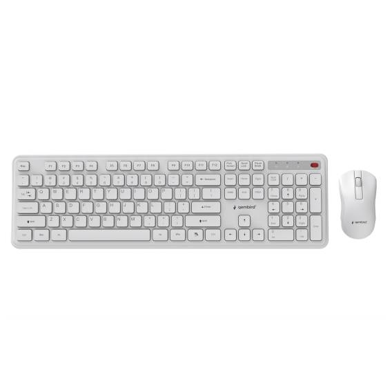 Obrázok pre Gembird KBS-WPS-01 Bezdrátová stolní sada Slim Pro Business, bílý, rozložení US