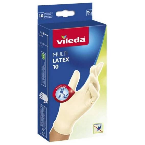 Obrázok pre Latexové rukavice Vileda Natural Latex M/L, 10 ks