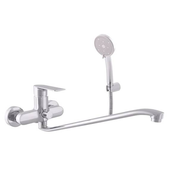 Obrázok pre BATH MIXER BENT SPOUT NIL CHROME