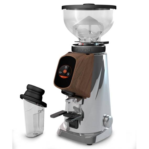Obrázok pre Fiorenzato AllGround Kaffeem?hle Chrom Matt Eichenholz 230V EU Dark-T Titan