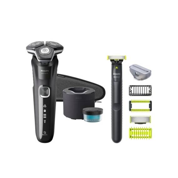 Obrázok pre Philips SHAVER Series 5000 S5898/79 pánský holicí strojek Rotační holicí strojek Zastřihovač Chrom